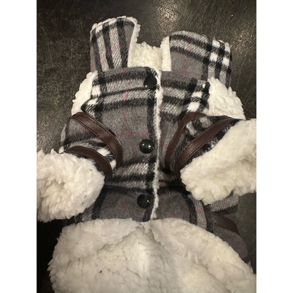 Warm Dog Clothes for Small Dog or Cat Coats Jacket Pet Sweater Grey, X-Small New - Picture 5 of 14